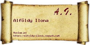 Alföldy Ilona névjegykártya